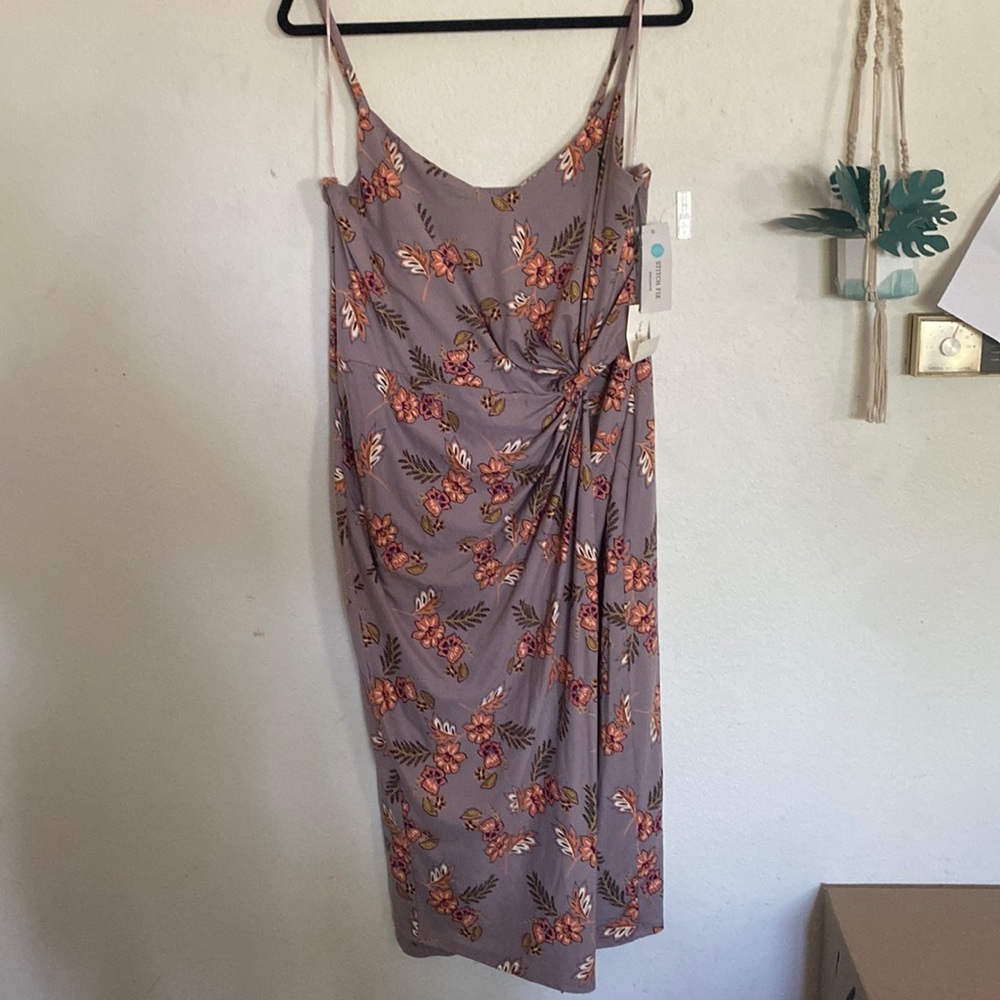 Nine Britton Purple midi body-con dress. Size xl